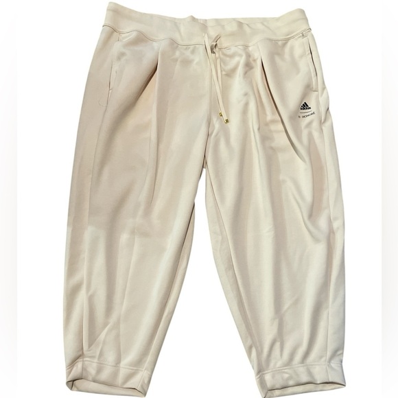Adidas 11 Honore Sweatpants Women’s Crop Barrel Joggers Pants Cream NWT Size 4X - Picture 7 of 9